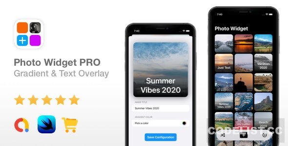 Photo Widget PRO v1.0 - AdMob Ads, In-App Purchases, Text/Gradient Overlay » Premium Scripts, Plugins & Mobile