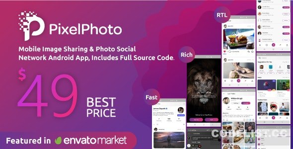 PixelPhoto Android v1.9 - Mobile Image Sharing & Photo Social Network Application » Premium Scripts, Plugins & Mobile