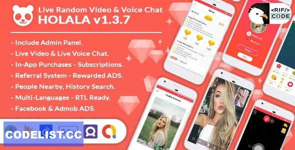 HOLALA v1.3.7 - Live Random Video - Voice Calls » Premium Scripts, Plugins & Mobile