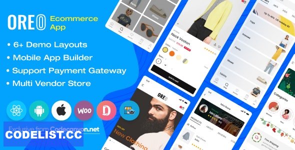 Oreo Fashion v2.8.1 - Full React Native App for Woocommerce » Premium Scripts, Plugins & Mobile