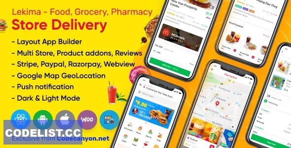 Lekima v2.9.0 - Store Delivery Full React Native Application for Wordpress WooCommerce &raquo; Premium Scripts, Plugins &amp; Mobile