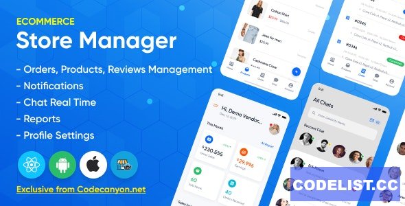 Store Manager v1.2.0 - React Native Application for Wordpress Woocomerce » Premium Scripts, Plugins & Mobile
