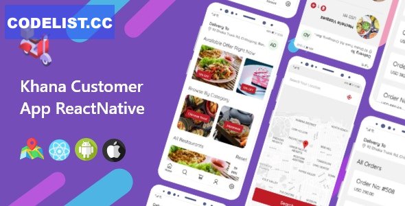 Khana v1.0 - Multi Restaurants And Food Delivery Customer App » Premium Scripts, Plugins & Mobile