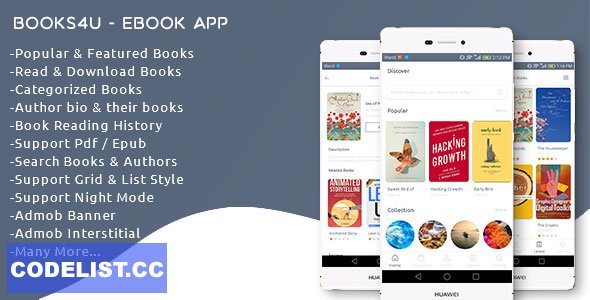 Books4u v1.0 - Android Ebook App + Admin panel » Premium Scripts, Plugins & Mobile