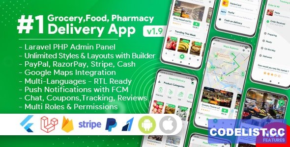 Grocery, Food, Pharmacy, Store Delivery Mobile App with Admin Panel v1.9.0 &raquo; Premium Scripts, Plugins &amp; Mobile