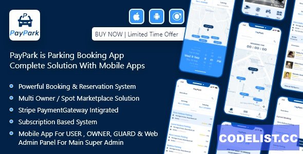 PayPark v1.0 - Ultimate Parking Management System with mobile apps and admin panel - nulled » Premium Scripts, Plugins & Mobile
