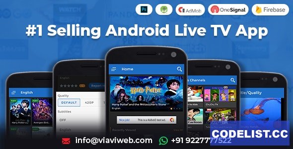 Android Live TV v1.3 - TV Streaming, Movies, Web Series, TV Shows & Originals » Premium Scripts, Plugins & Mobile