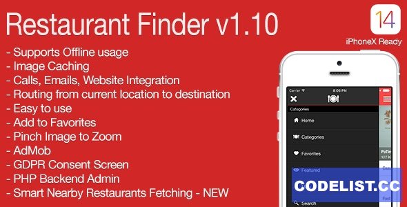 Restaurant Finder Full iOS Application v1.10 » Premium Scripts, Plugins & Mobile
