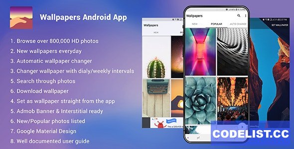 Wallpapers Android App v0.0.2 - Admob Ready » Premium Scripts, Plugins & Mobile