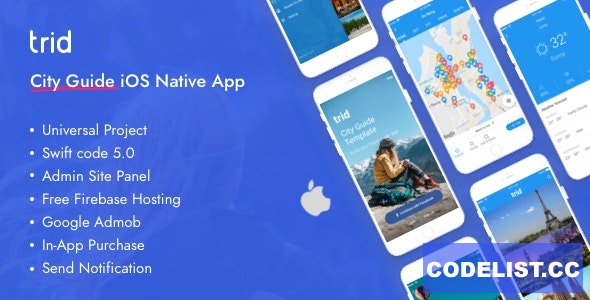 Trid v1.3.1 - City Travel Guide iOS Native with Admin Panel, Firebase » Premium Scripts, Plugins & Mobile