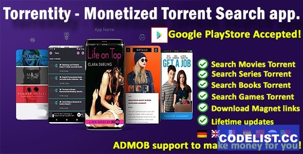 Torrentity v1.0 - Torrent search app for streaming and download » Premium Scripts, Plugins & Mobile