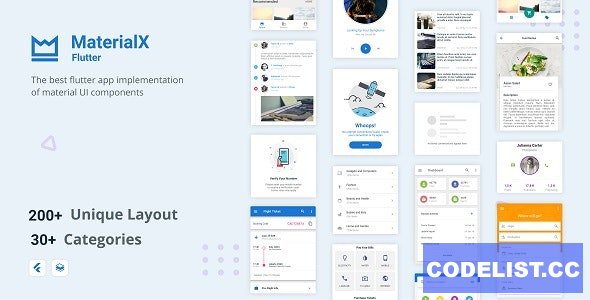 MaterialX Flutter v2.3 - Flutter Material Design UI Components » Premium Scripts, Plugins & Mobile