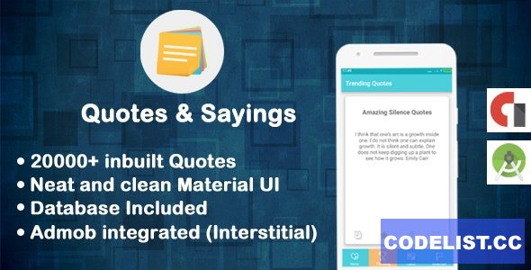 20000+ Quotes &amp; Sayings Full Application with database and admob integration v1.0 &raquo; Premium Scripts, Plugins &amp; Mobile