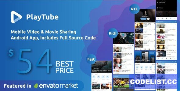 PlayTube v2.6 - Mobile Video & Movie Sharing Android Native Application (Import / Upload) » Premium Scripts, Plugins & Mobile
