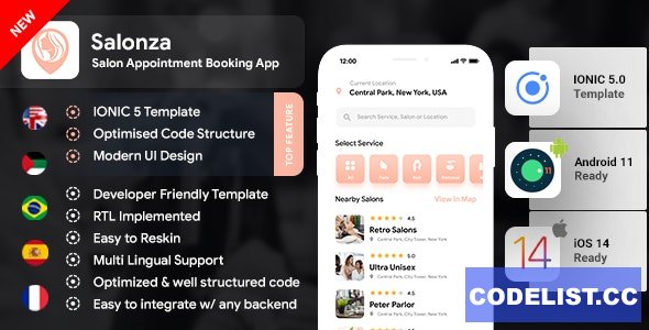 Salonza v1.0 - Multi Salon Android App Template + iOS App Template » Premium Scripts, Plugins & Mobile