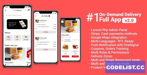 Giraffy Delivery v2 - Food delivery full app with backend » Premium Scripts, Plugins & Mobile