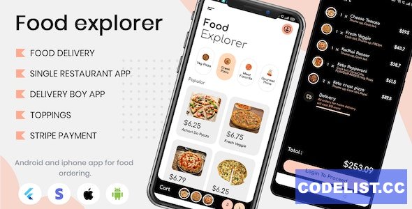 Food Explorer v1.0 - Single restaurant Food delivery app with delivery boy in flutter » Premium Scripts, Plugins & Mobile