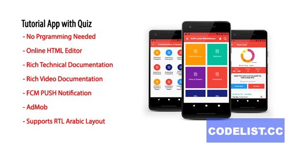 Tutorial App with Quiz v1.15 - Native Android Offline Learning App with AdMob & Firebase PUSH Notification » Premium Scripts, Plugins & Mobile