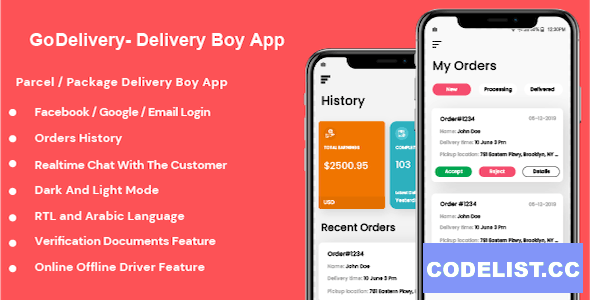 GoDelivery v1.0.1 - Delivery Software for Managing Your Local Deliveries - DeliveryBoy App » Premium Scripts, Plugins & Mobile