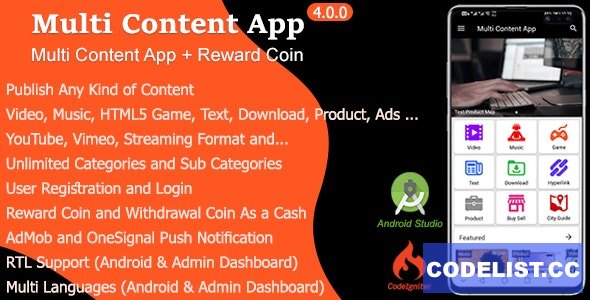 Multi Content App v4.0.0 &raquo; Premium Scripts, Plugins &amp; Mobile