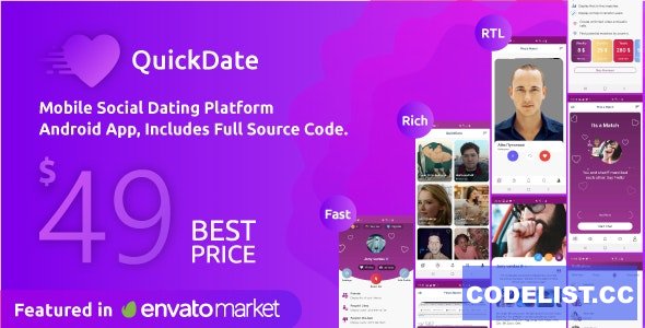 QuickDate Android v2.3 - Mobile Social Dating Platform Application » Premium Scripts, Plugins & Mobile