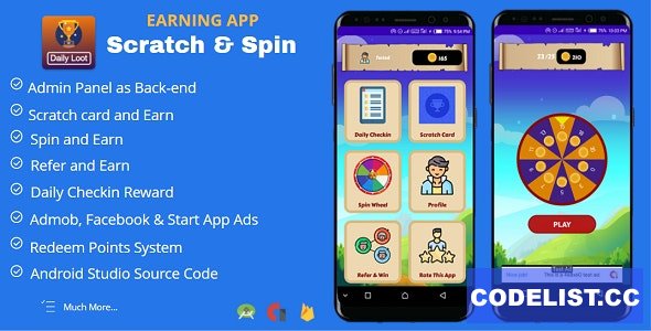 Scratch & Spin to Win Android App with Earning System (Admob, Facebook, Start App Ads) v4.0 » Premium Scripts, Plugins & Mobile