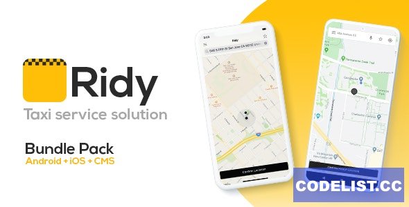 Ridy v4.0 - Taxi Application Android & iOS + Dashboard » Premium Scripts, Plugins & Mobile