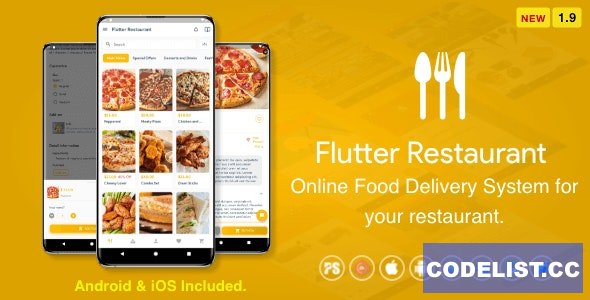 Flutter Restaurant v1.9 - Online Food Delivery System For iOS and Android » Premium Scripts, Plugins & Mobile