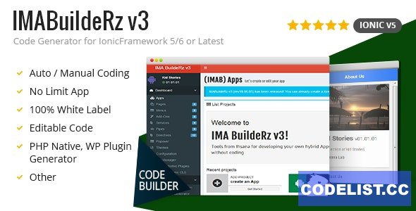 IMABuildeRz v3 rev21.05.10 - Ionic Mobile App Builder + Code Generator &raquo; Premium Scripts, Plugins &amp; Mobile