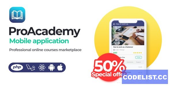 Proacademy mobile app v2.0 - Education & LMS Marketplace (Android + iOS) » Premium Scripts, Plugins & Mobile