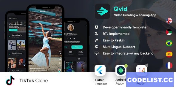 TikTok App v2.2 - Video Creating Android App Template + Short Video iOS App Template » Premium Scripts, Plugins & Mobile