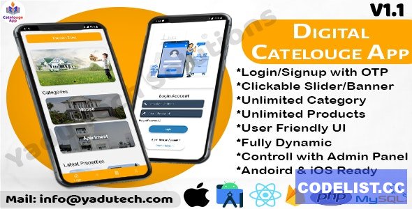 Multipurpose Digital Catalogue Android & iOS App with Website and Admin Panel v1.1 » Premium Scripts, Plugins & Mobile