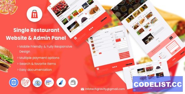 Single Restaurant v3.0 - Laravel Website & Admin Panel » Premium Scripts, Plugins & Mobile