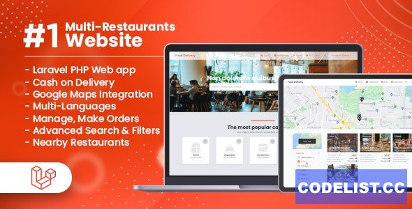 Customer Website For Multi-Restaurants Laravel App v1.0.0 » Premium Scripts, Plugins & Mobile