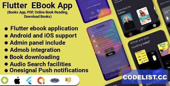 Flutter EBook App (Online eBook Reading, Download eBooks,Books App) v2.0 » Premium Scripts, Plugins & Mobile