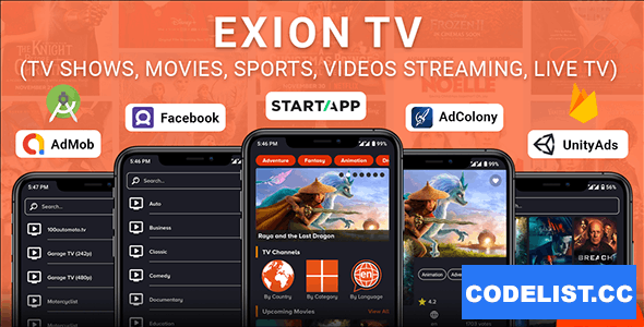 Exion TV v2.0 - Watch Live TV with Movies (Live Streaming, IPTV, Shows, Series) » Premium Scripts, Plugins & Mobile