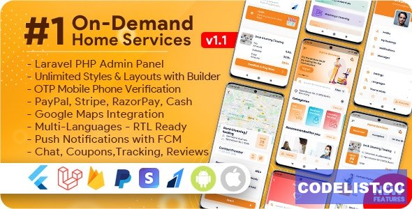 On-Demand Home Services, Business Listing, Handyman Booking with Admin Panel v1.1.6 » Premium Scripts, Plugins & Mobile