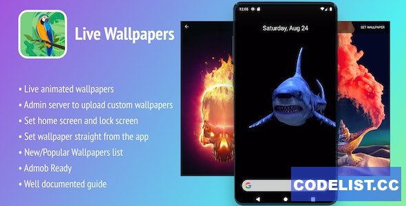 Live Wallpapers Android App v1.0 - In-app Purchases &raquo; Premium Scripts, Plugins &amp; Mobile