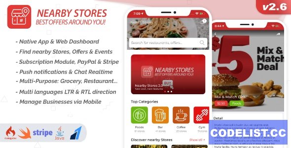 Nearby Stores iOS v2.6 - Offers, Events, Multi-Purpose, Restaurant, Services & Booking » Premium Scripts, Plugins & Mobile