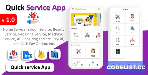 Quick Service App v1.0 » Premium Scripts, Plugins & Mobile