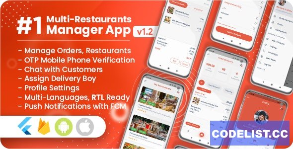 Manager / Owner for Multi-Restaurants Flutter App v1.2.0 » Premium Scripts, Plugins & Mobile