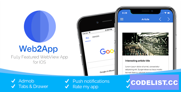 Web2App for IOS - Quickest Feature-Rich IOS Webview - 23 June 2023 » Premium Scripts, Plugins & Mobile