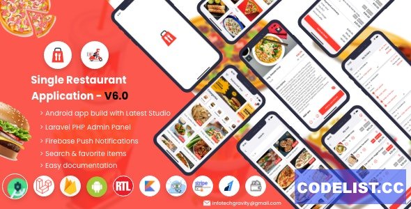 Single Restaurant v6.0 - Android User & Delivery Boy Apps With Laravel Admin Panel » Premium Scripts, Plugins & Mobile