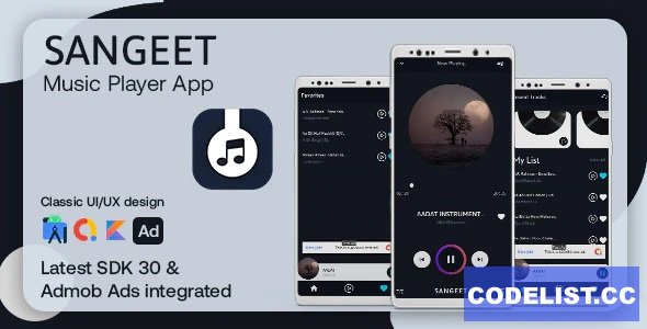 Sangeet Music Player v1.0 - Android App - with Admob Ads » Premium Scripts, Plugins & Mobile