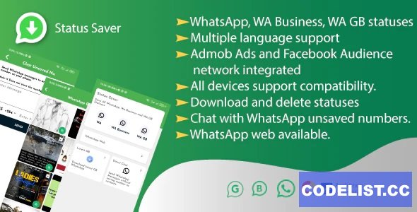 Status Saver For WhatsApp, WhatsApp Business, WhatsApp GB, WhatsApp Web, Direct CHat with unsaved v1.0 » Premium Scripts, Plugins & Mobile