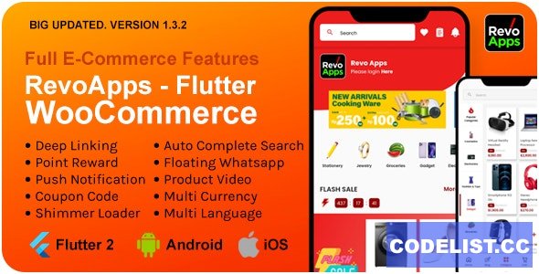 Revo Apps Woocommerce v1.3.2 - Flutter E-Commerce Full App Android iOS » Premium Scripts, Plugins & Mobile