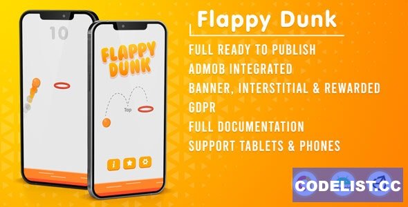 Flappy Dunk (Admob + GDPR + Unity) v1.0 » Premium Scripts, Plugins & Mobile