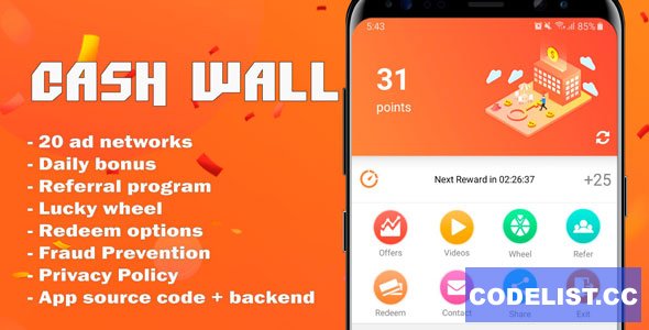 Cash Wall v2.1 - Android Rewards App Source Code » Premium Scripts, Plugins & Mobile