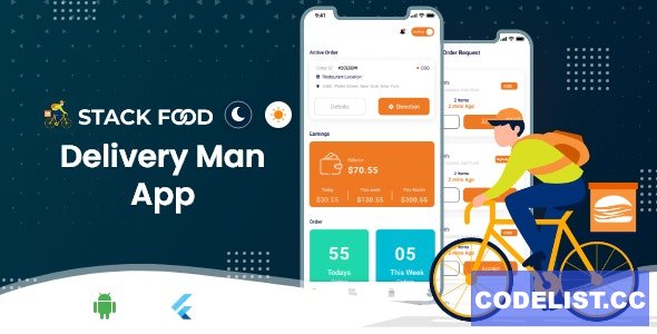 StackFood Multi Restaurant - Food Ordering Delivery Man App v7.2.1 &raquo; Premium Scripts, Plugins &amp; Mobile