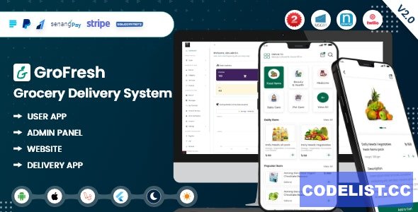 GroFresh v3.0 - (Grocery, Pharmacy, eCommerce, Store) App and Web with Laravel Admin Panel + Delivery App - nulled » Premium Scripts, Plugins & Mobile